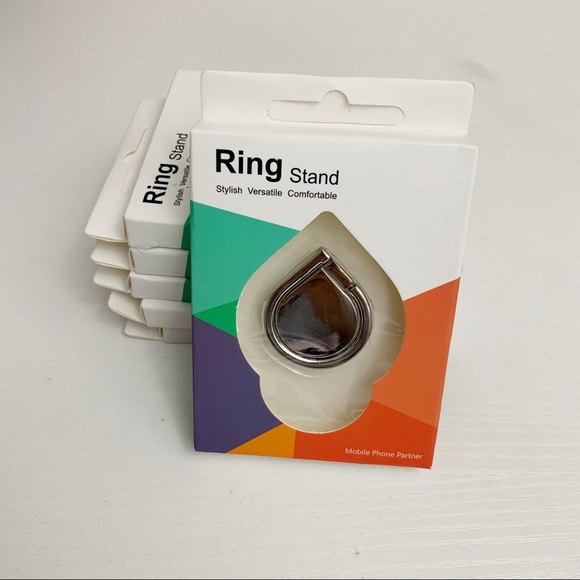 ⛱ 3/$15 Silver Ring Stand Tear Drop Phone Holder - Picture 3 of 5